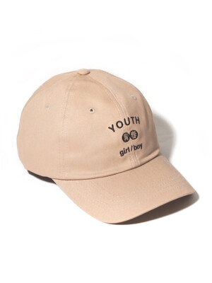 YOUTH CURVED CAP-BEIGE