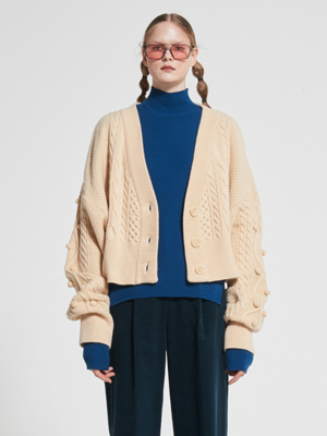 Tremming Long Sleeves Knit Cardiga BUTTER