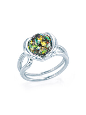 Pretzel Heart Snowball Ring