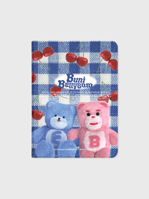 [어프어프X벨리곰]BB GOM CHERRY PATTERN-BLUE(아이패드-커버)