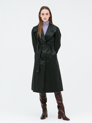 Black Leather Single Coat