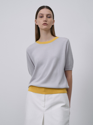 Summer wool 100 Half sleeve-Light Gray