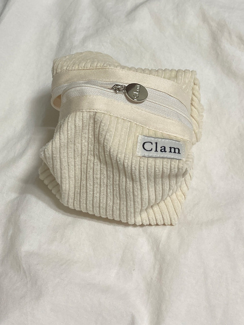 클러치 - 클램 (Clam) - Clam round pouch _ Corduroy snow