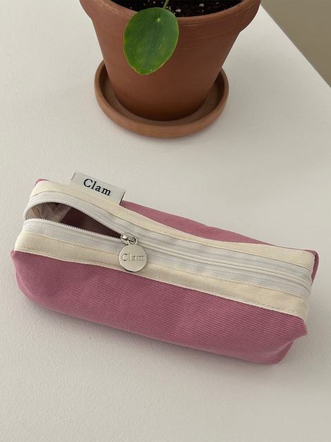 문구,클러치 - 클램 (Clam) - Clam round pencilcase _ Dry pink