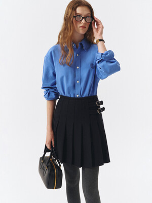 UNISEX CLASSIC BOYFRIEND SHIRT BLUE_UDSH3C103B2