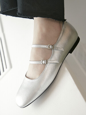 2-STRAP MARY JANE / SILVER