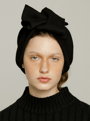 turban black big hairband