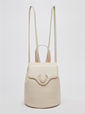 Oval school bag(Sand beige)