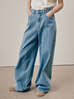 클래식 와이드 데님_vintage indigo
