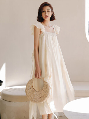 LS_White angel sleeveless dress