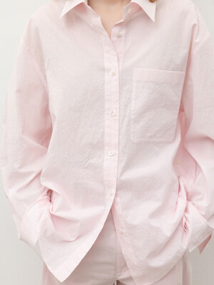 Crease Summer Overfit Shirt_Ice Pink