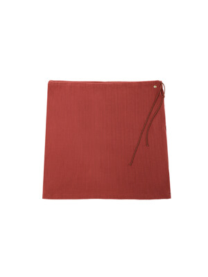 Fleece Layered String Skirt (Dusty Red)