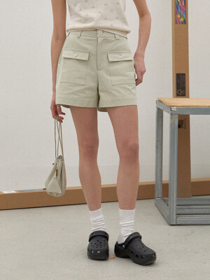 pocket shorts - beige