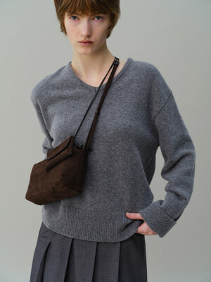 linger bag (suede brown)