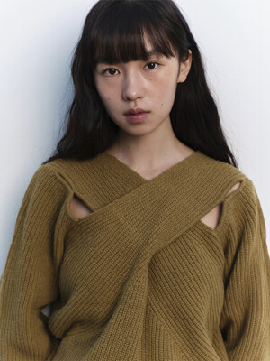 Twist Lambswool Knit (Sandy Brown)