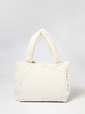 Eco Fur Square tote bag_Ivory