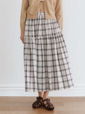 VINTAGE CHECK SKIRT(IV)