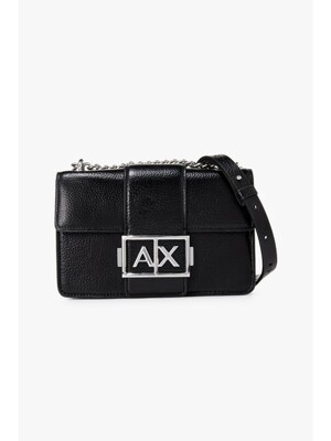 ARMANI EXCHANGE  여성 메탈 로고 클로저 숄더백( A425170501) 블랙
