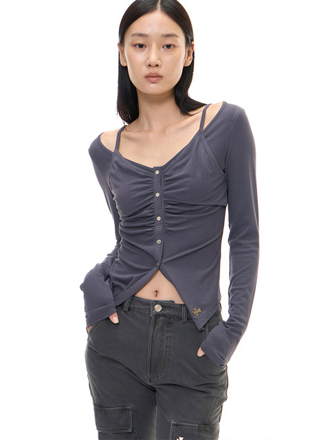 【2000archives x BIBI】BIBI ONE-PIECE SWIMSUIT (CHARCOAL) 2000 아카이브스]BIBI ONE-PIECE SWIMSUIT (CHARCOAL)