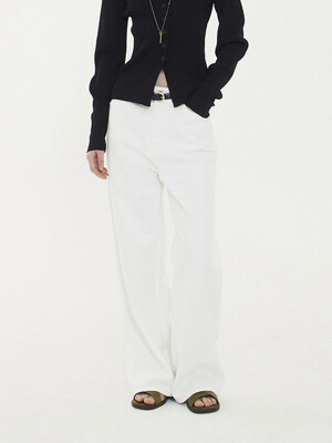 [퀸지PICK] STRAIGHT DENIM PANTS_WHITE