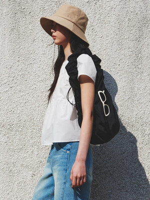 Shirring Hobo Bag  Black (KE53D3M015)