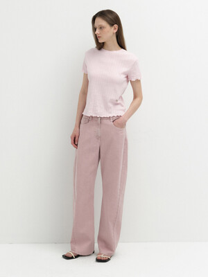 Wide Pink Dying Denim Pants KJ5ML6220_72