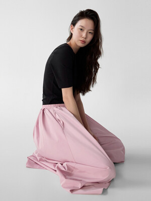 Banding Maxi Skirt_PINK