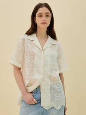 [단독] ECRU LACE SHIRT_2COLOR