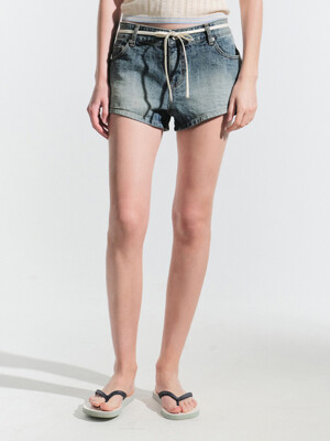 25HS SOLINA DENIM SHORTS (DARK BLUE)