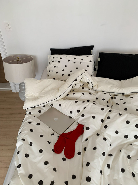 비비홈 알러쉴드 피코 도트 고밀도 순면 차렵이불 2colors(SS/S/Q/K)