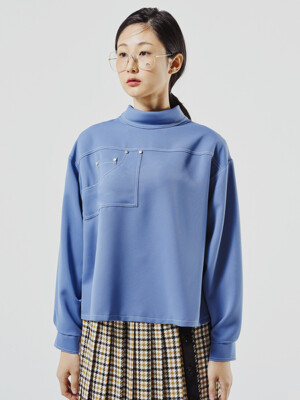 POCKT-DETAILED BLOUSE_BLUE