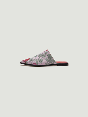 ROSA Floral Patterned Slippers - Pink/Red/Green Multi