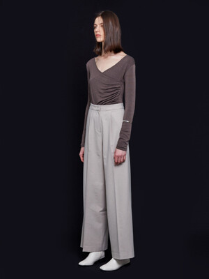 WOOL WIDE PANTS_LIGHT BEIGE