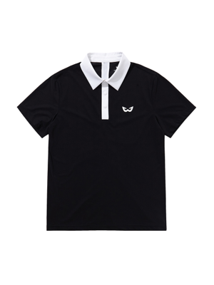 화이트볼 골프웨어 남성 심플 카라 반팔 골프 티셔츠 WB21SUMT01BK (블랙)