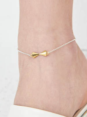 Sandglass Silver Anklet Iak41 [Mix]