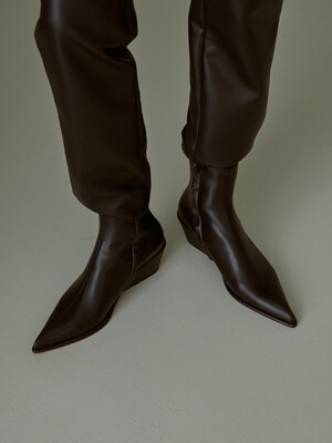 50mm Valerie Wedge-Heel Ankle Boots (BLACK)
