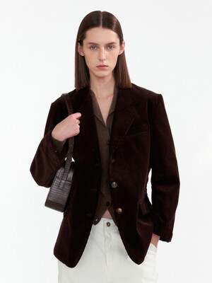 Morison corduroy jacket (Dark brown)