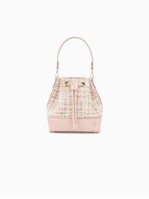 Grace Tweed Bucket Bag (Pink)