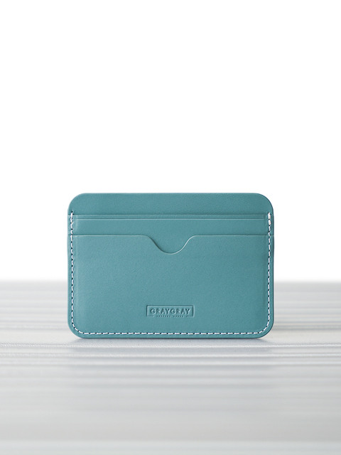지갑,지갑 - 그레이그레이 (GRAYGRAY) - Italian Vegetable Pebble Card Wallet  T Blue(이탈리안 베지터블 페블 카드지갑 터키 블루)