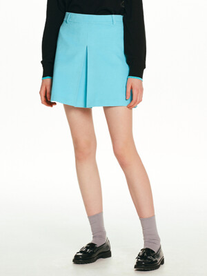 MAILI A-line corduroy skirt (Cyan blue)