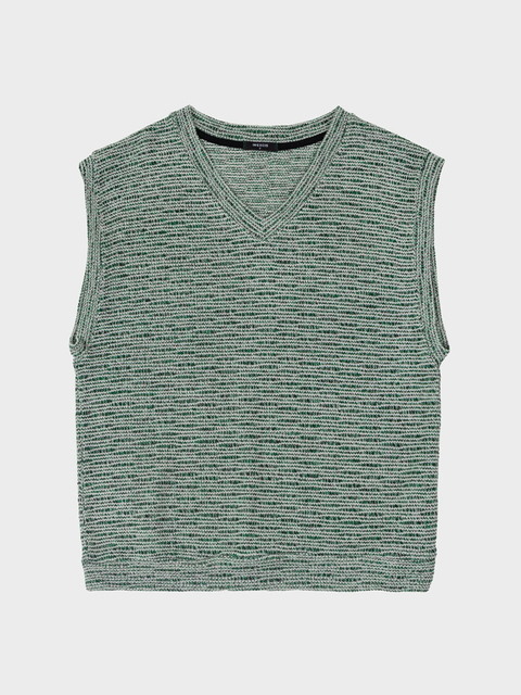 니트,니트 - 이넥시스 (inexcis) - Melange Knit Vest (Green)