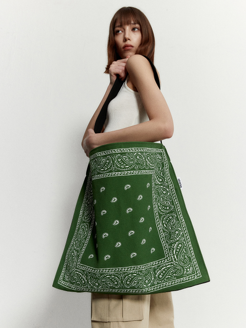 에코/캔버스백 - 무디디 (MUDIDI) - Paisley canvas bag 001 Green