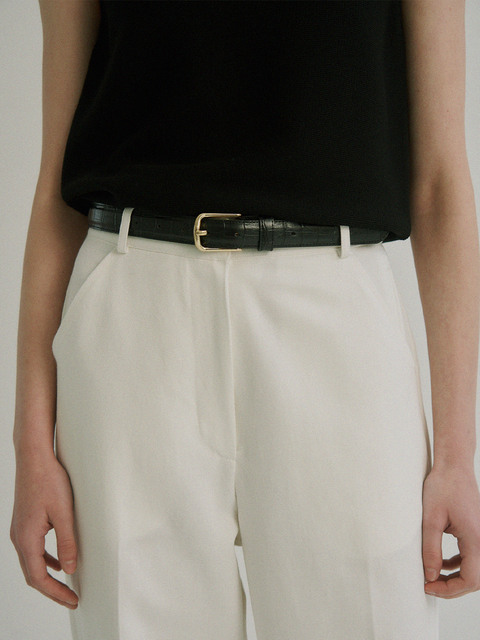 패션액세서리 - 르닐 (LeniL) - Watt Leather Belt (Black)