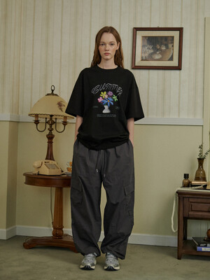 Wide Over Cargo Pants Charcoal