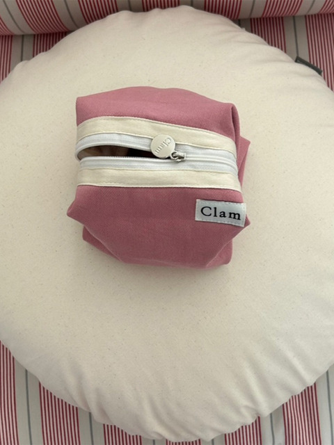 클러치 - 클램 (Clam) - Clam round pouch _ Dry pink