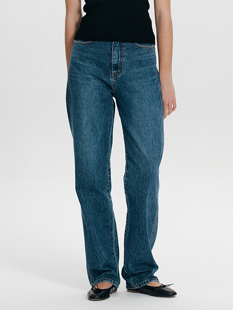 데님 - 더 라이 (THE RYE) - Straight Washed Jeans(Blue)