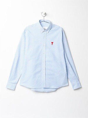 (M) AMI DE COEUR SHIRT SKY BLUE/NATURAL WHITE