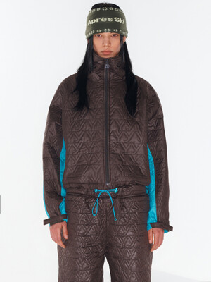YY QUILTED BOMBER, BROWN