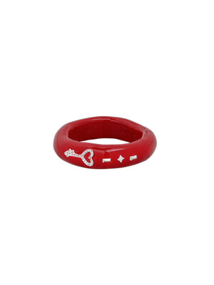 heart key shape ring