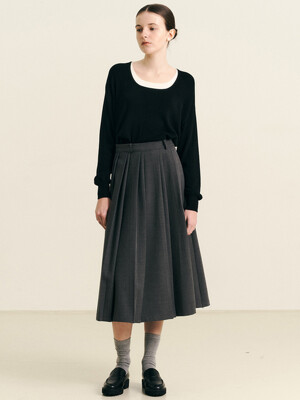 WD_Classic minimal midi skirt